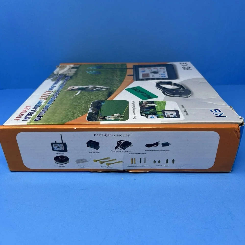 Justpet 2in1 Dog Training Collar Wireless Fence System Rechargeable Pet Trainer